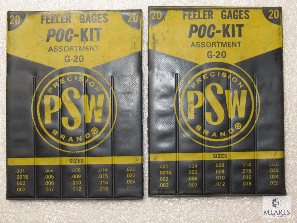 Lot PSW Feeler Gages, Starrett Parallels & Telescoping Gages & Sears Radius Gage Set