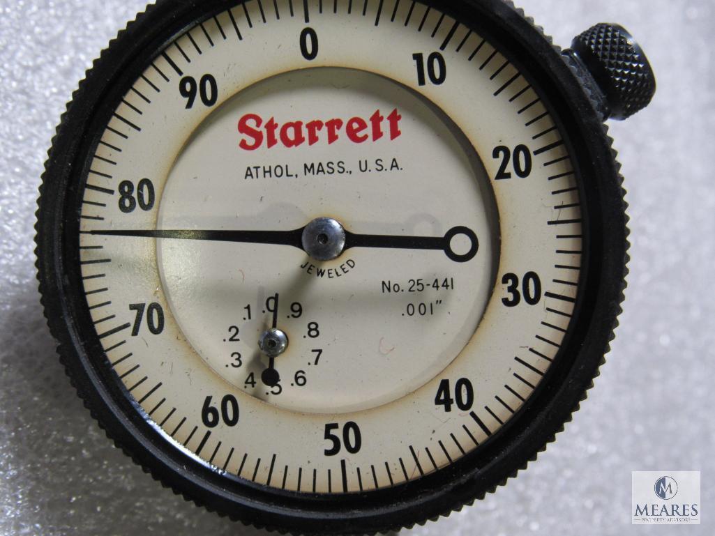 Sears Magnetic Base Indicator, Starrett Dial Indicator, and 2 Calipers