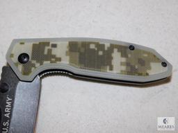 New US Army Camo Spring Assisted Knife