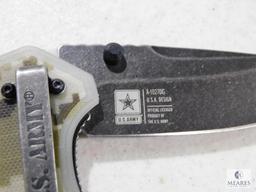 New US Army Camo Spring Assisted Knife