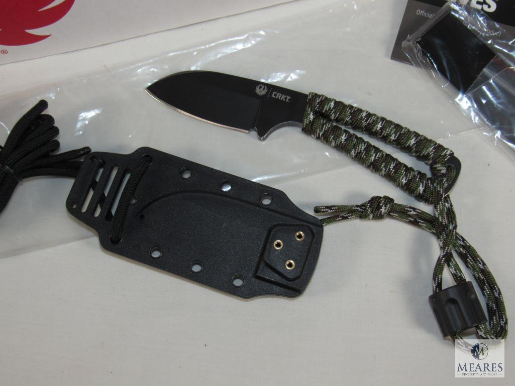 New Ruger CRKT Survival Knife with Sheath & Nylon Strap