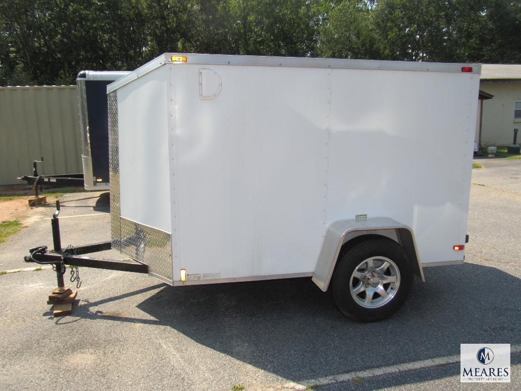5' x 8' Enclosed Motorcycle / Cargo Trailer Mag Wheels & Full Spare