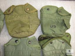 Lot 6 US Army Surplus Canteen 1 Qt. Covers