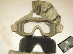 Desert Locust Revision Military Adjustable Safety Goggles with Storage Pouch Clear & Tint Lens