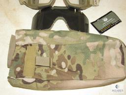 Desert Locust Revision Military Adjustable Safety Goggles with Storage Pouch Clear & Tint Lens