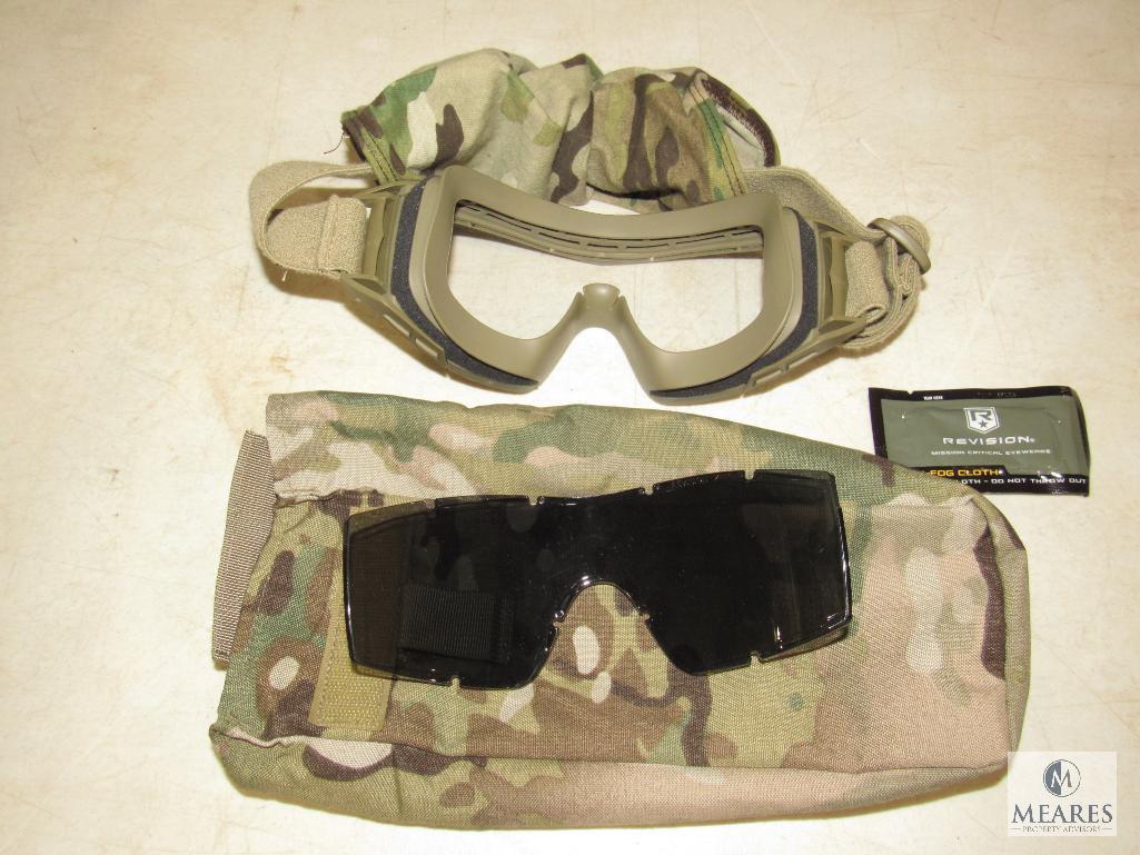 Desert Locust Revision Military Adjustable Safety Goggles with Storage Pouch Clear & Tint Lens