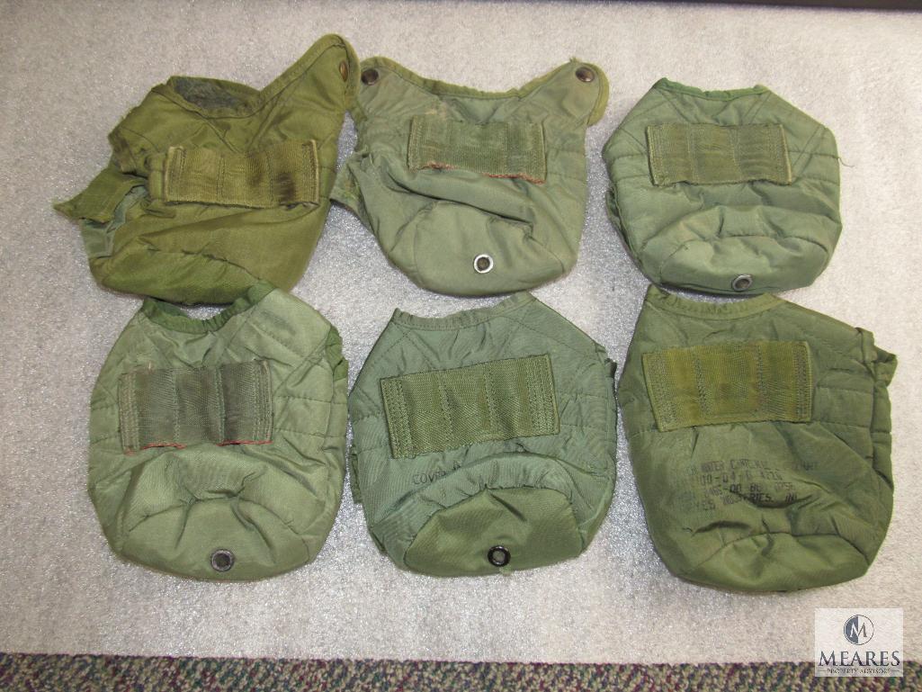 Lot 6 US Army Surplus Canteen 1 Qt. Covers