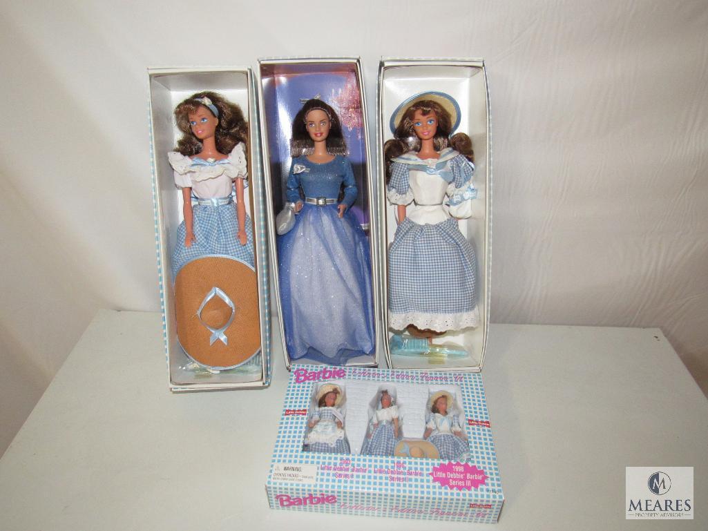 Lot 3 Barbie Dolls Little Debbie Series II & III & IV & Small Barbie Set New in the boxes