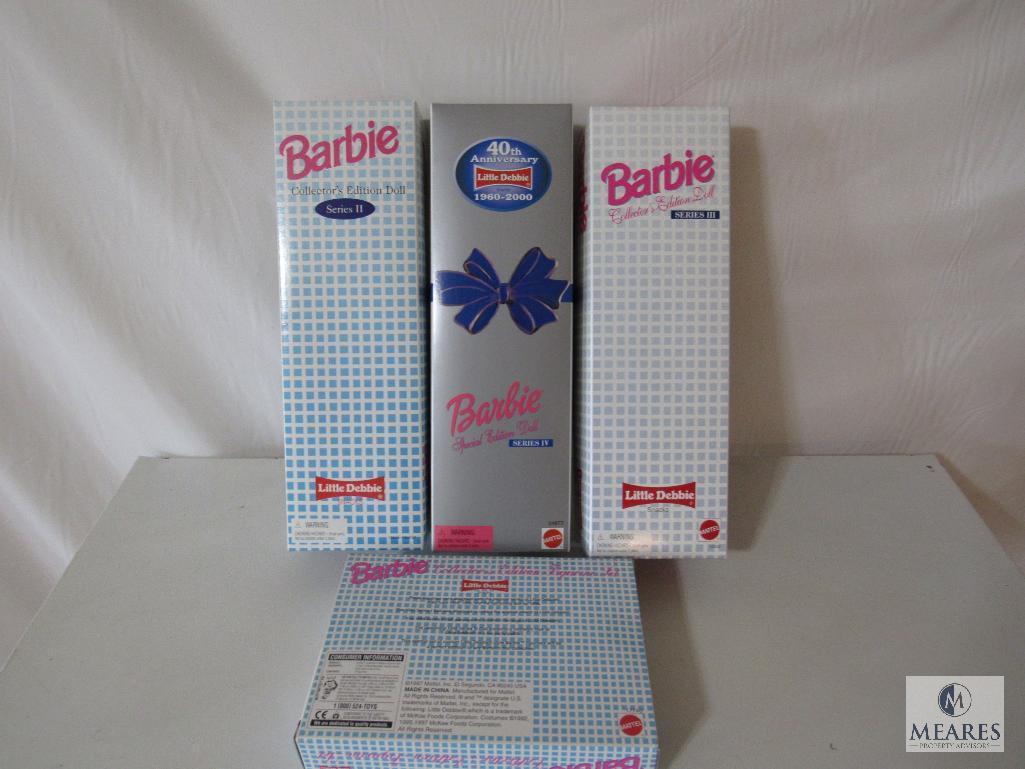 Lot 3 Barbie Dolls Little Debbie Series II & III & IV & Small Barbie Set New in the boxes