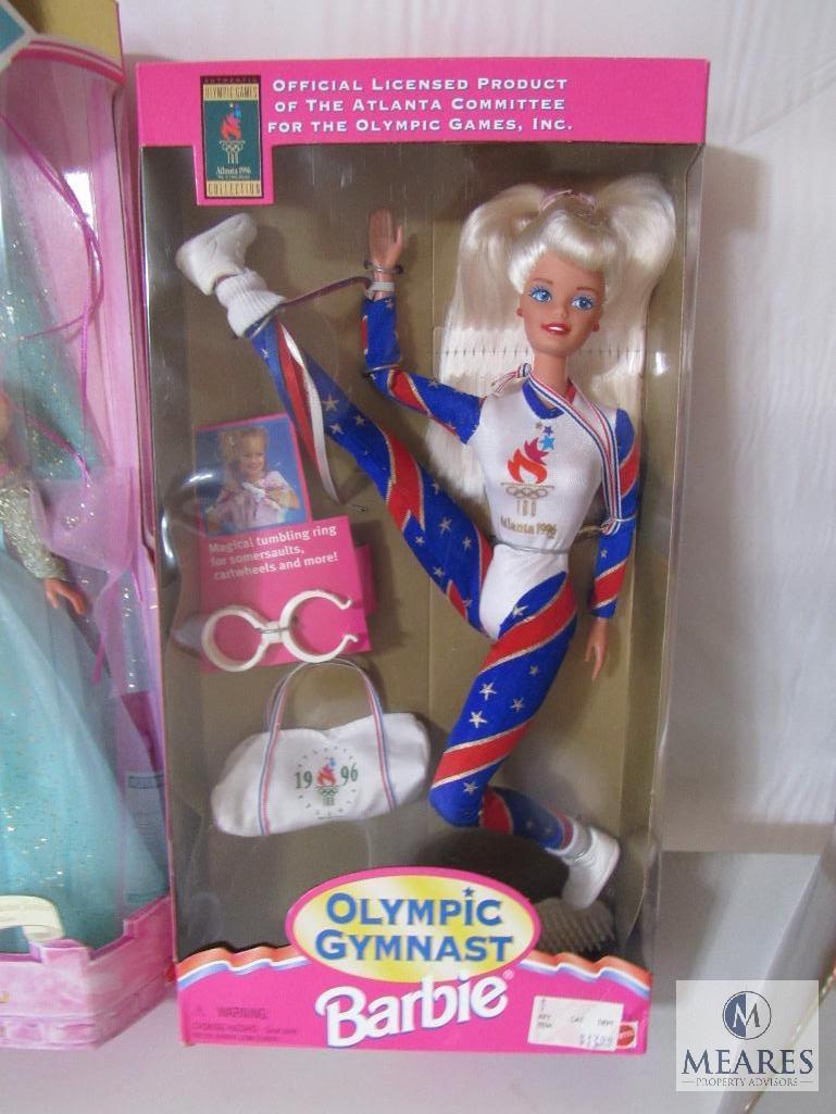 Lot 3 Barbie Winter Rhapsody 1996, Olympic Gymnast 1996, Rapunzel 1994