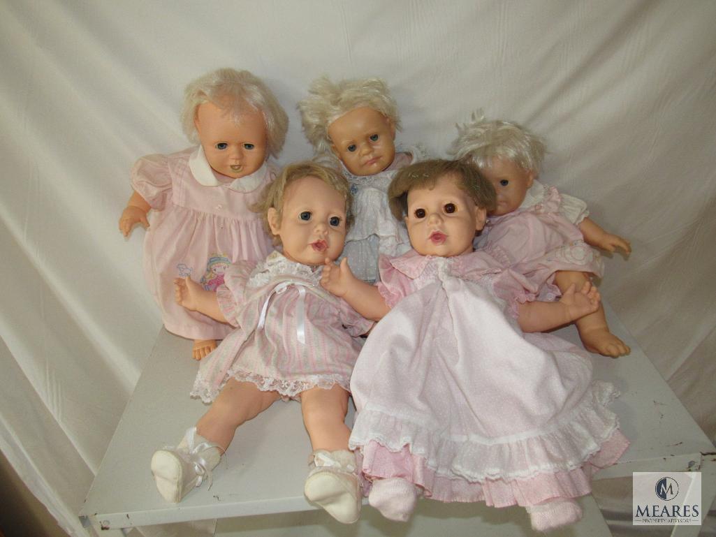 Lot 5 Assorted Hasbro Baby Dolls each approximately 17"