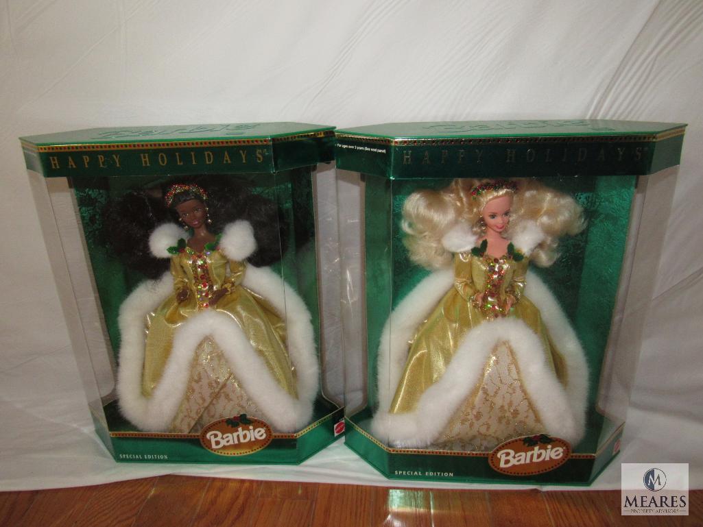 Lot 2 Happy Holiday Barbies Special Edition 1994 Hallmark New in boxes