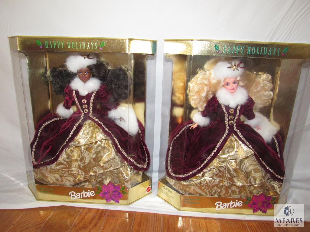 Lot 2 Happy Holiday Barbies Special Edition 1996 Hallmark New in boxes