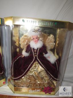 Lot 2 Happy Holiday Barbies Special Edition 1996 Hallmark New in boxes