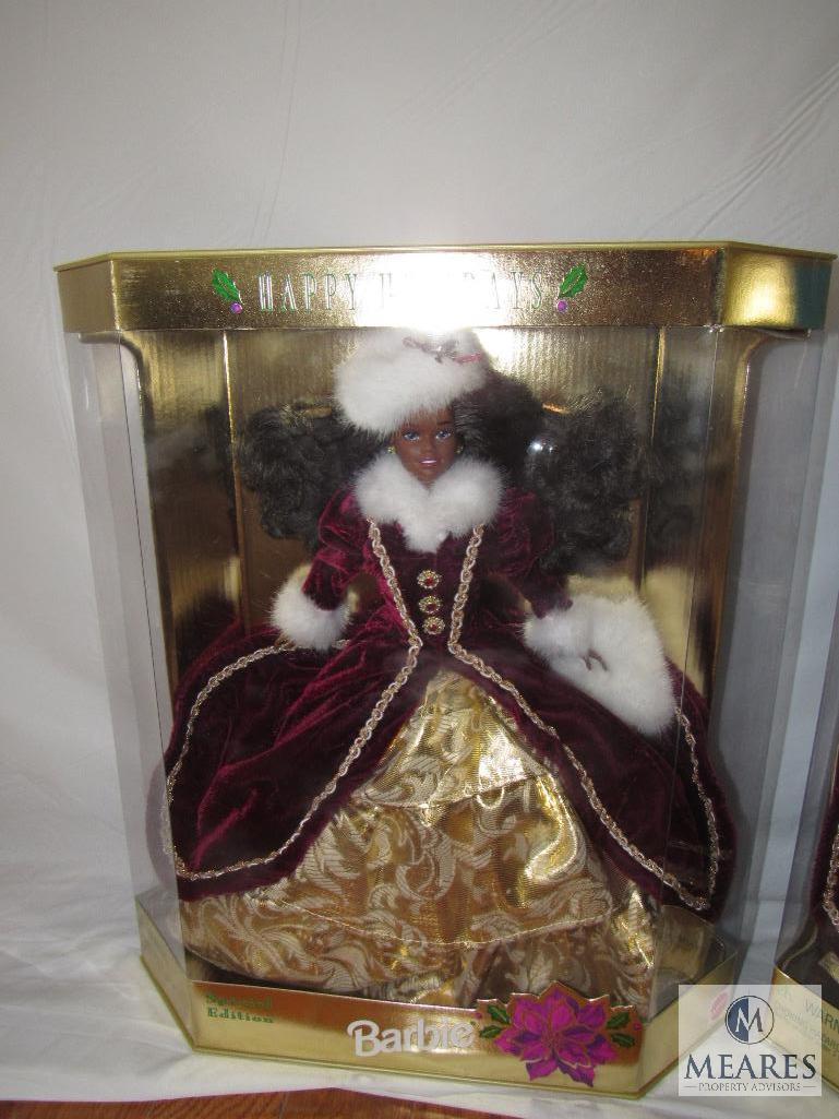 Lot 2 Happy Holiday Barbies Special Edition 1996 Hallmark New in boxes