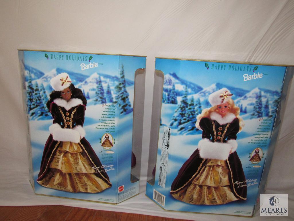 Lot 2 Happy Holiday Barbies Special Edition 1996 Hallmark New in boxes