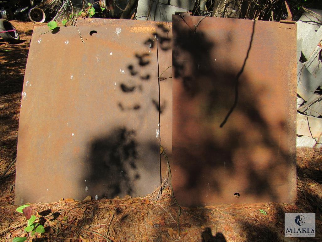 Lot yard Contents- Old truck fender, Tires & wheels, Cement Blocks, Black PVC pipe, metal scrap +