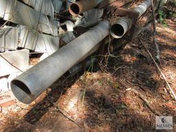 Vintage Iron Pipe Rack with Several pieces large possibly Stainless Pipe