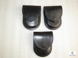 3 new leather ammo wallets/handcuff cases