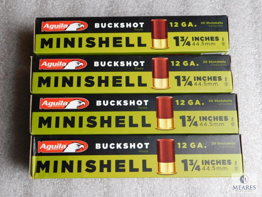 Lot 80 Aguila Minishell Shotgun 12 Gauge Shells 1-3/4" Buckshot