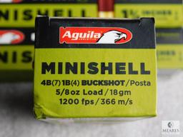 Lot 100 Aguila Minishell Shotgun 12 Gauge Shells 1-3/4" Buckshot