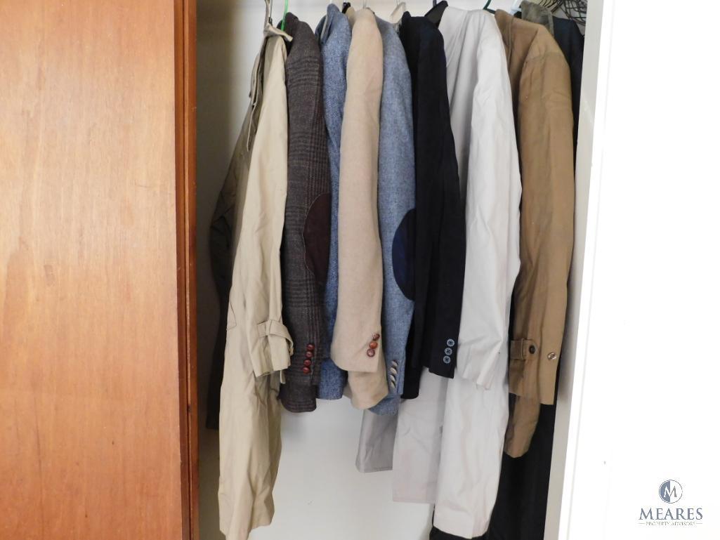 Lot 9 Mens XL Jackets, Dress Coats, like new London Fog, Walls Coveralls, Suede Jacket +