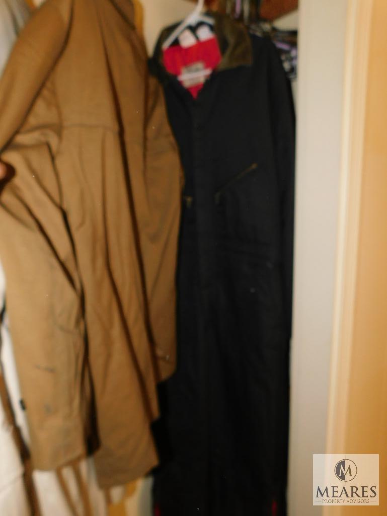 Lot 9 Mens XL Jackets, Dress Coats, like new London Fog, Walls Coveralls, Suede Jacket +