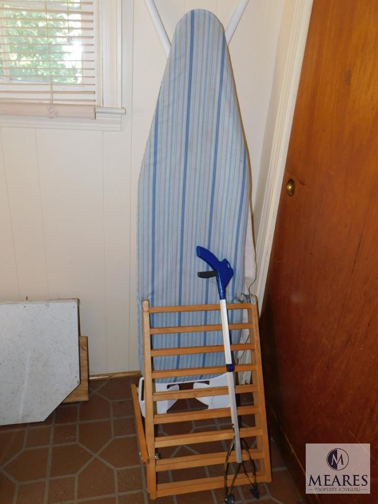 Lot Ironing Board. Gopher Grabber, and small Wood Pet or baby Gate