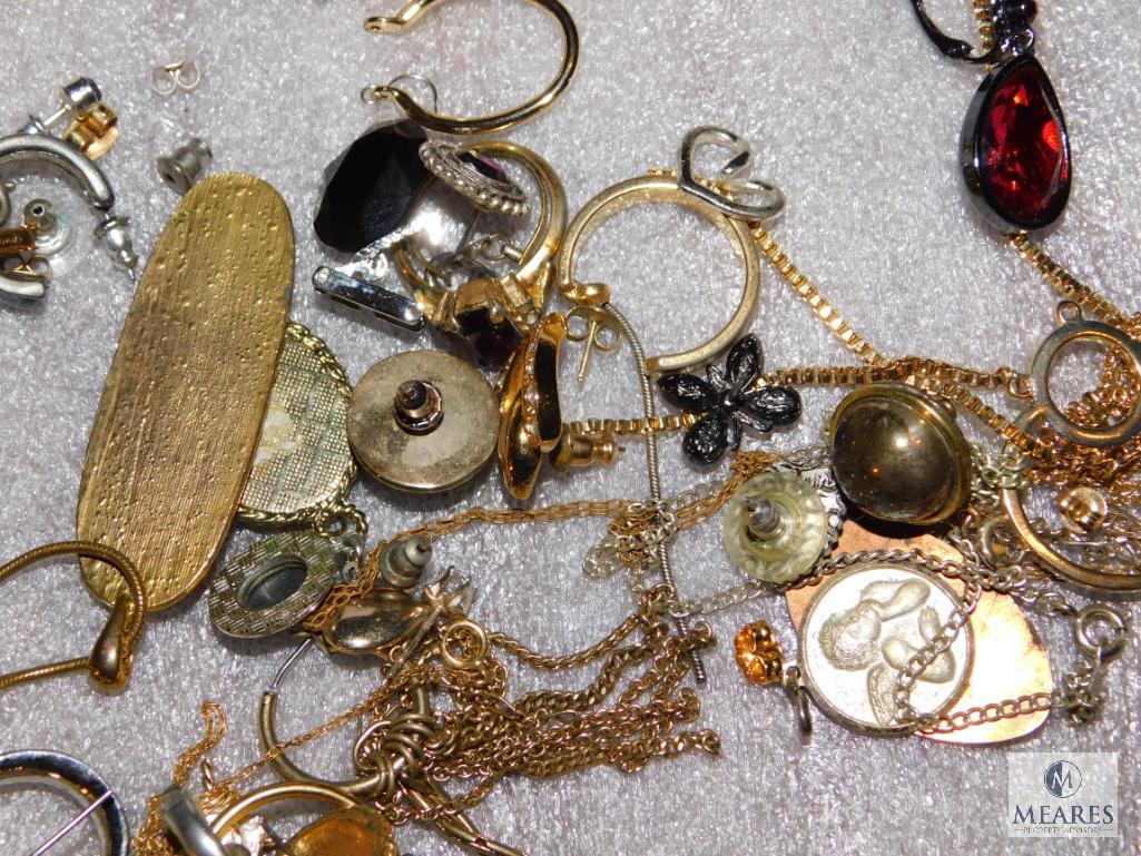 Large lot Costume Jewelry Pins, Charms, Bracelets, Necklaces, Earrings +