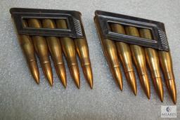 Rare 10 rounds 8x56r M30 ammo enbloc magazines fits Steyr M95 Nazi marked head stamp 1938 production