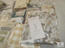 Lot of New Curtains Various Sizes - All Patterned in Taupe Colors