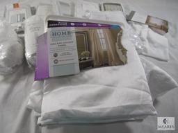 Lot of New Curtains Various Sizes - All White in Color