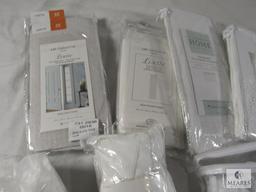 Lot of New Curtains Various Sizes - All White in Color
