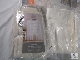 Lot of New Curtains Various Sizes - All Ivory / Beige Colors