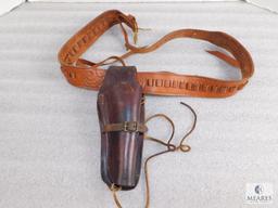 32-36" .22 caliber cartridge belt with leather holster for Colt Scout .22