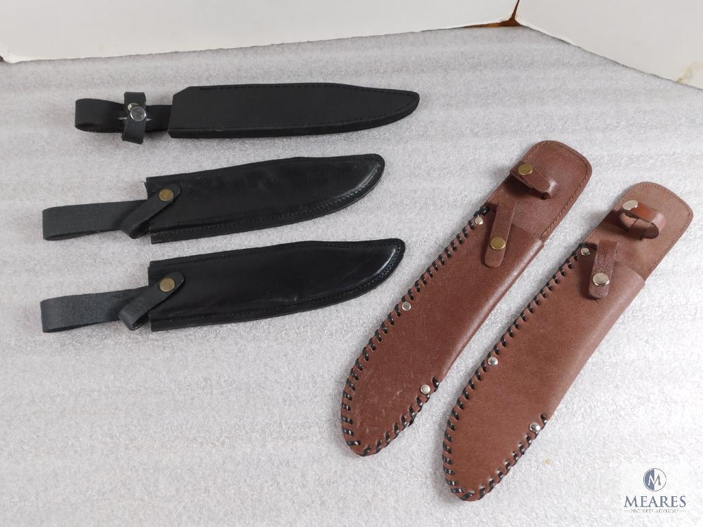 Lot 5 large Bowie Knife Sheaths