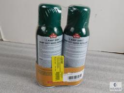 Lot 2 Cans Kiwi Camp Dry Heavy Duty Water Repellent Tough Silicone Spray 10.5 oz Each