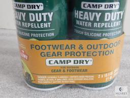 Lot 2 Cans Kiwi Camp Dry Heavy Duty Water Repellent Tough Silicone Spray 10.5 oz Each