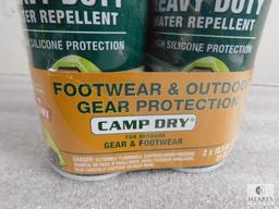 Lot 2 Cans Kiwi Camp Dry Heavy Duty Water Repellent Tough Silicone Spray 10.5 oz Each