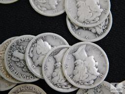 Group of mixed Mercury dimes