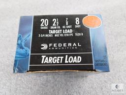 Lot of 2 Boxes of Target Load Federal Ammunition. 25 Shotshells Each. 8 Shot.