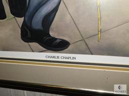 Charlie Chaplin & Officer Framed Print