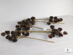 Lot of Approx. 6 Threshold Pinecone Picks, Christmas Decoration