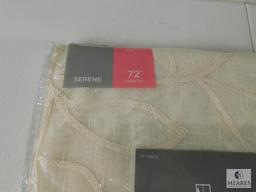 Lot 2 New Serene Embroidery Grommet Panel Curtains Ivory 50"x 72" ea