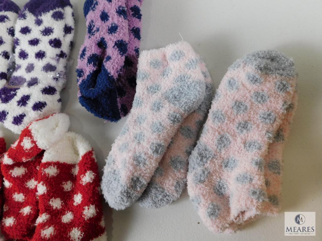 Lot 11 pairs New Ladies Fuzzy Socks Assortment of Colors