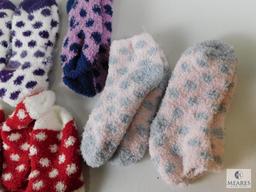 Lot 11 pairs New Ladies Fuzzy Socks Assortment of Colors