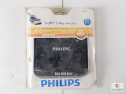 Philips New HDMI 3-Way Switcher - Ideal for Blu-Ray