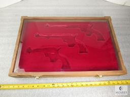 Wood Pistol Display, Holds 3 Single Action Colts