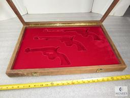 Wood Pistol Display, Holds 3 Single Action Colts