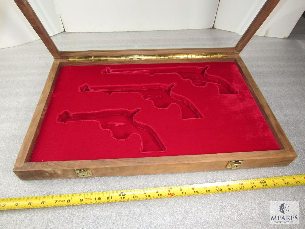 Wood Pistol Display, Holds 3 Single Action Colts